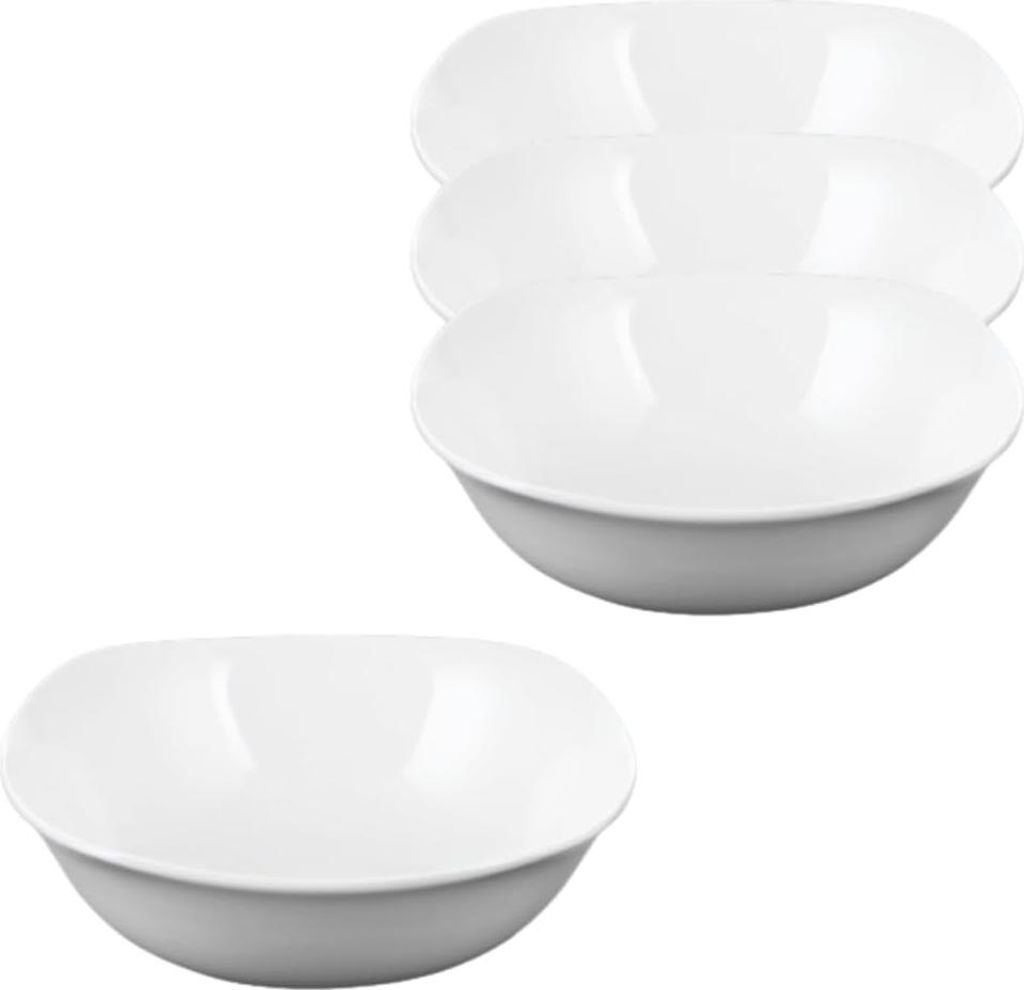 Wilmax Porzellan-Schale 650 ml, Ø 16.5 cm, 4er Set, Weiß WL-992001/A4