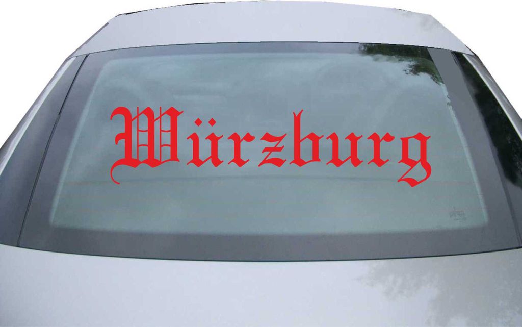 Indigos UG - Aufkleber Heckscheibe & Motorklappe DE6584 - rot - 600x150 mm - Stadt Wilhelmshaven - Auto Scheiben Fenster Heckklappe Tuning Racing J...