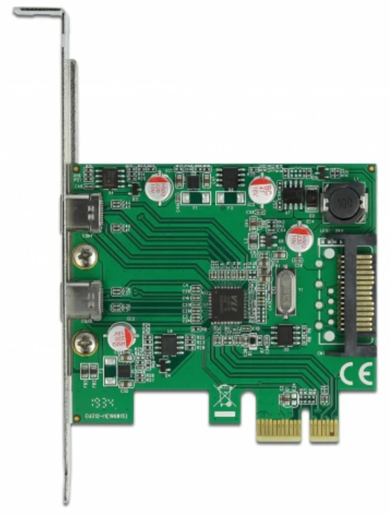 Carte d'extension PCIe USB 3.2 Gen 1 avec double sortie USB-C 5Gbps