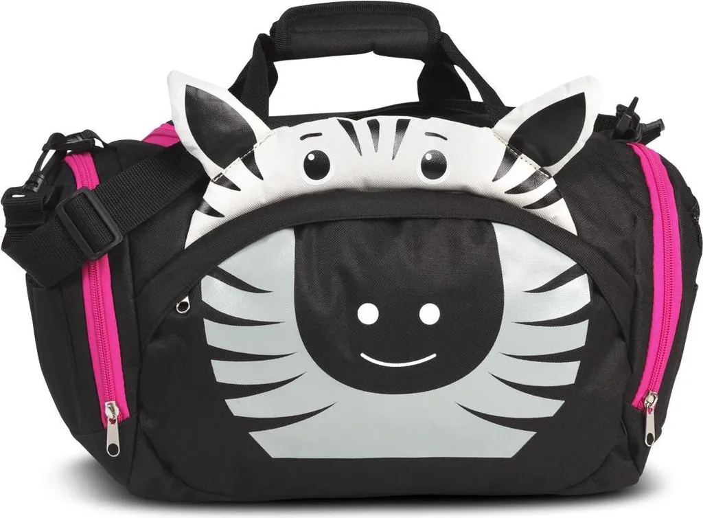 Grand sac de sport noir Fabrizio enfant avec compartiments zippés 35cm