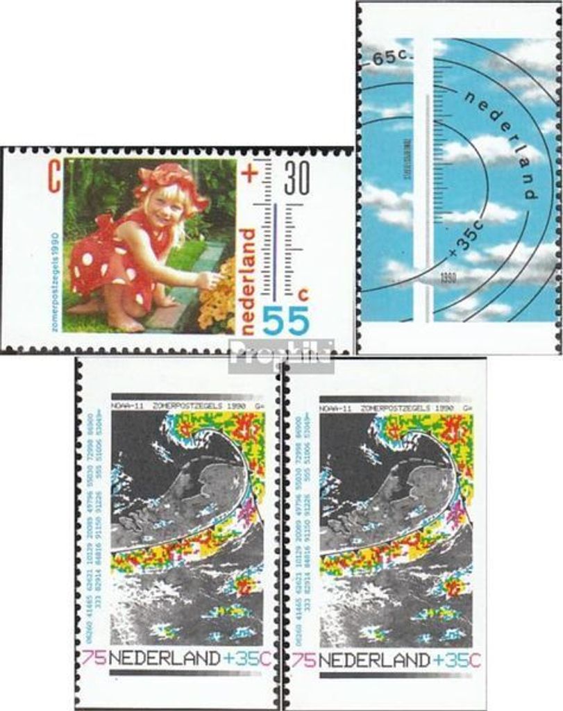 Briefmarken Niederlande 1990 Mi 1379C,1380D,1381D,E (kompl.Ausg.) postfrisch Das Wetter