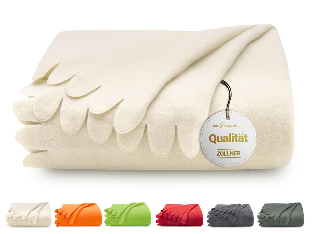 Kuscheldecke Fleecedecke, 130x170 cm, Polyester, beige