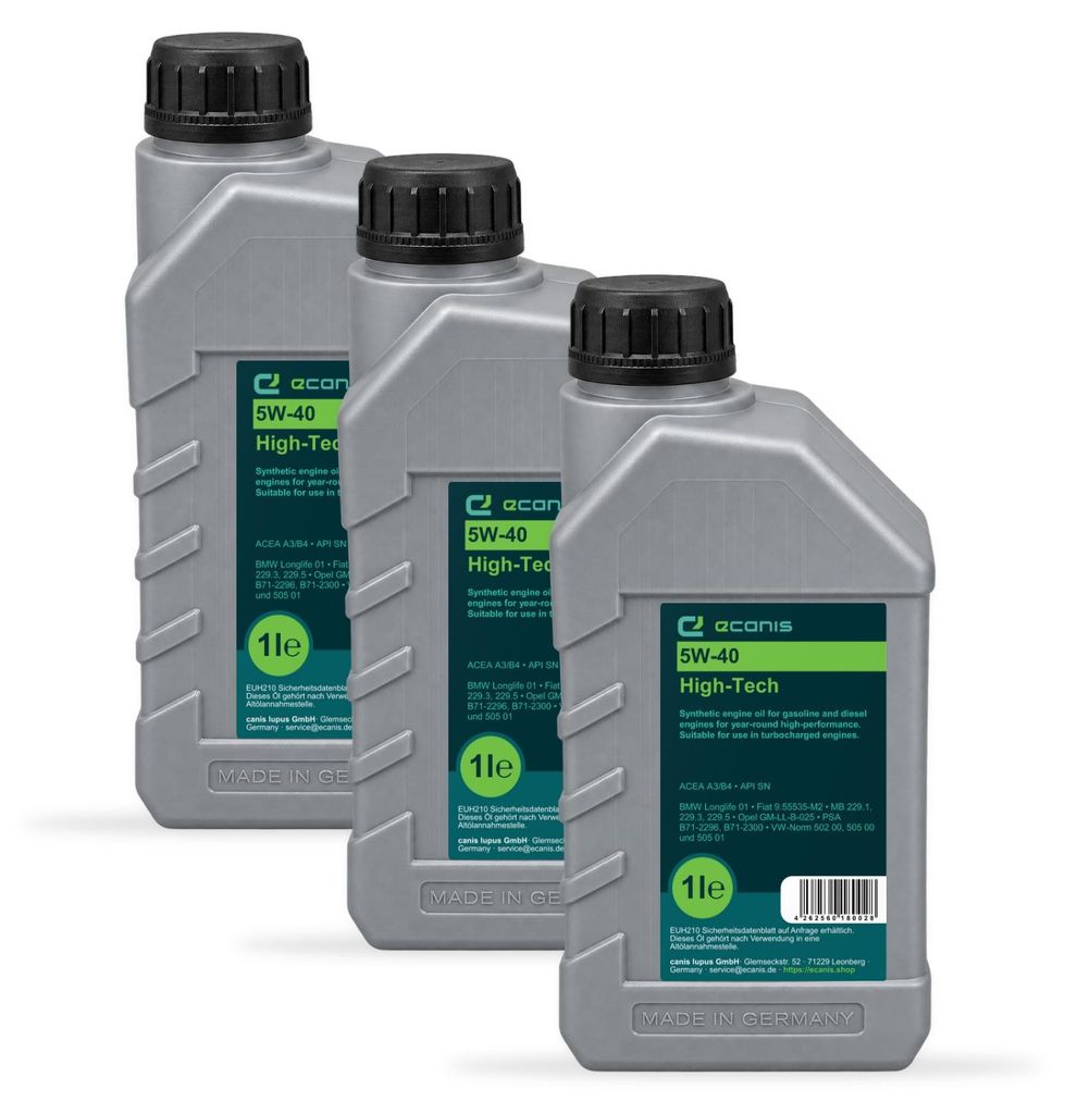 Motoröl Multipack 3x1 Liter 5W-40 A3/B4 SN ECANIS High-Tech Produktbild 