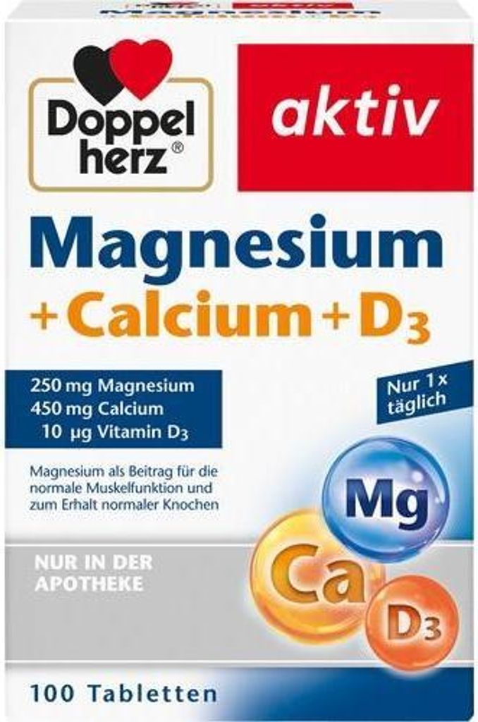 DOPPELHERZ Magnesium+Calcium+D3 Tabletten