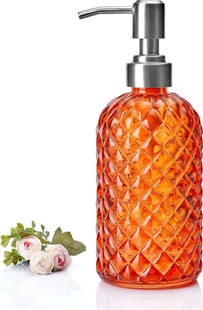 Glasflasche, farbige Sprühflasche für Handseife, Shampooflasche, 350 ml Flasche zur Abgabe ätherischer Öle im Badezimmer, Seifenspender