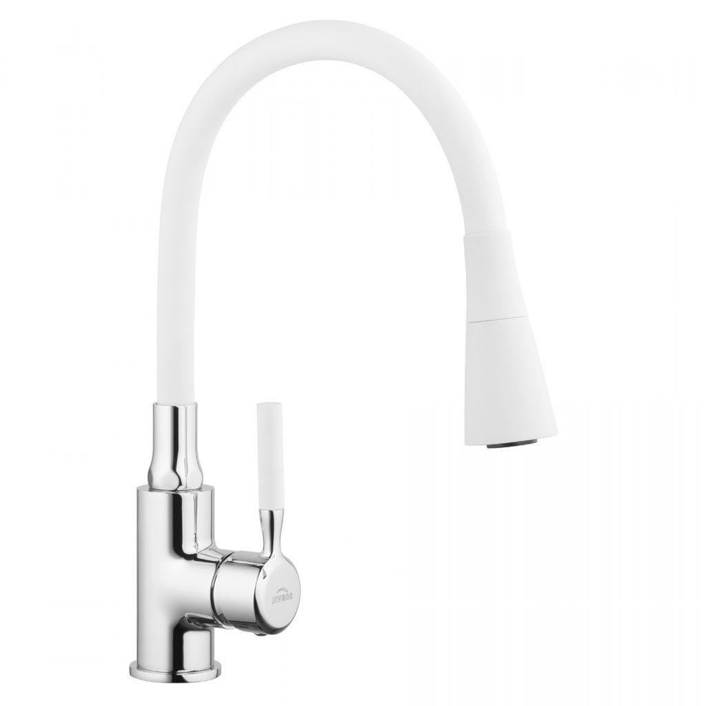 Pogo Trend Waschtischarmatur Mit Beweglichem Auslauf 2F Weiss - H/Bz-80-L02