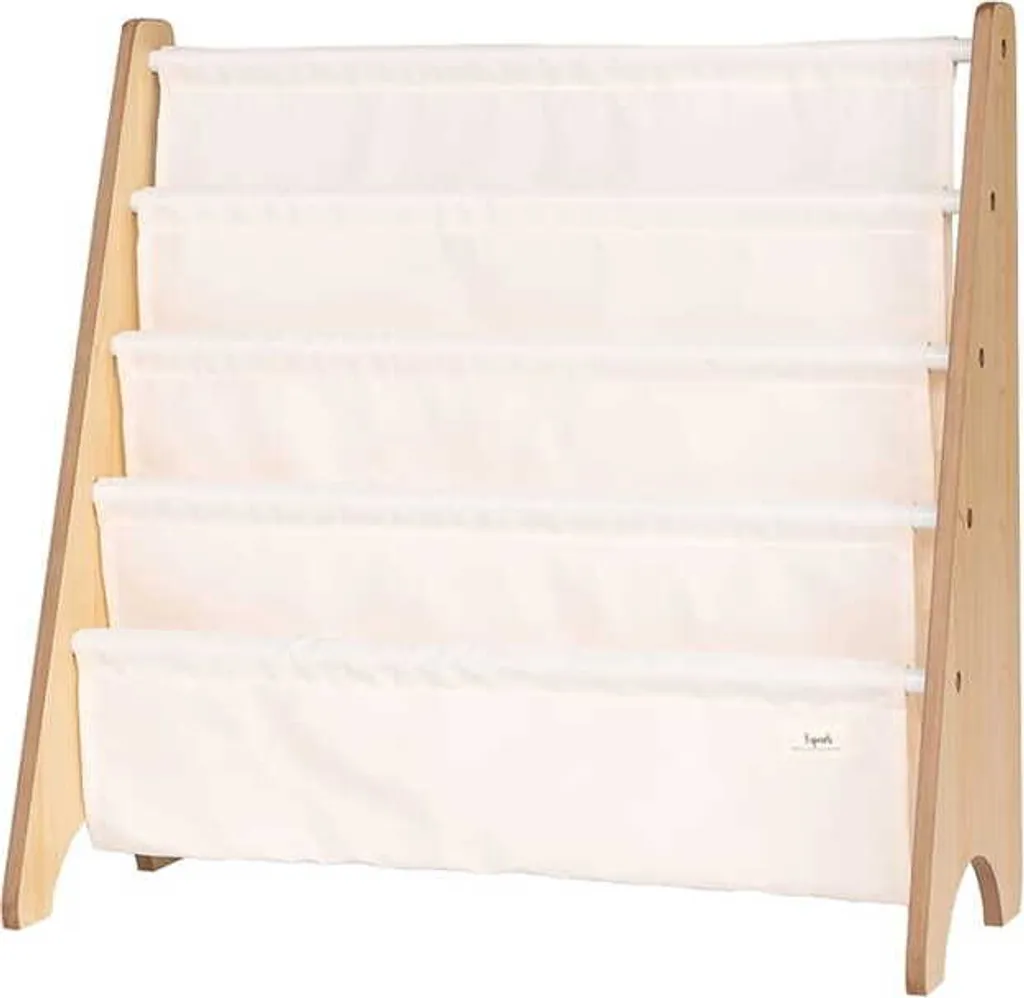 Étagère à Livres 3 Sprouts Crème pour Finir les Chambres Encombrées