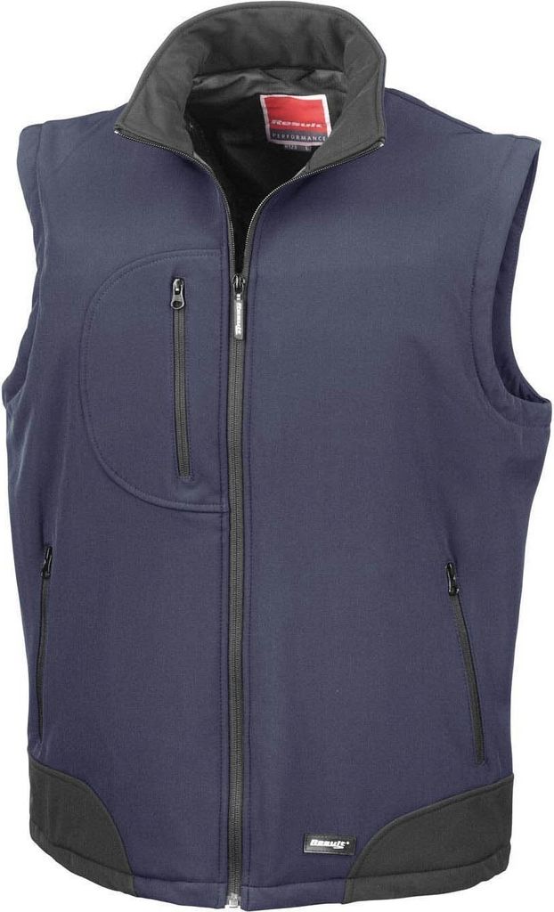 Result Herren Softshell-Weste, wasserabweisend, atmungsaktiv BC859 (2XL) (Marineblau/Schwarz)