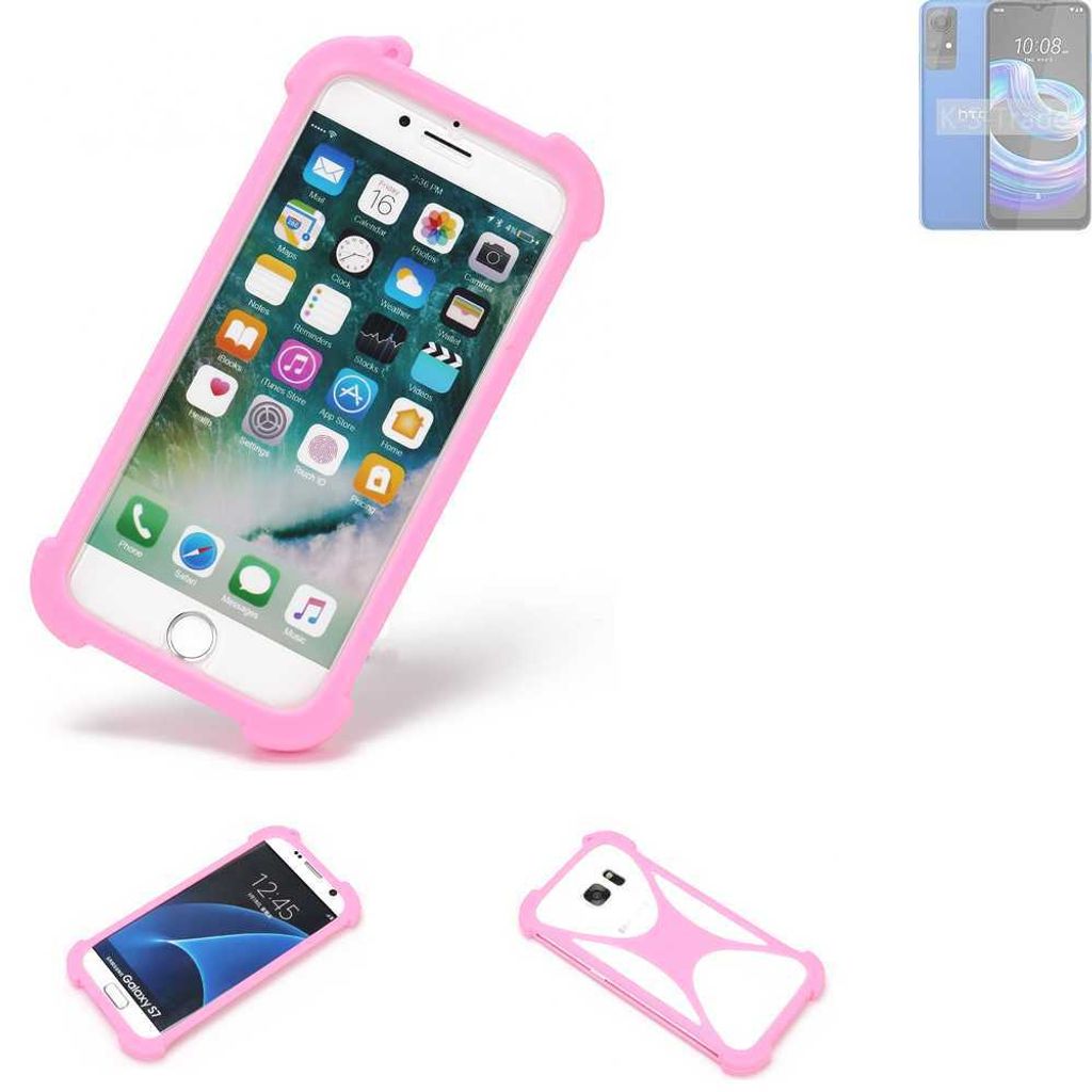 K-S-Trade Handy Hülle kompatibel mit HTC Wildfire E3 Lite Schutz Hülle Bumper Silikon Schutz Hülle Cover Case Silikoncase Silikonbumper TPU