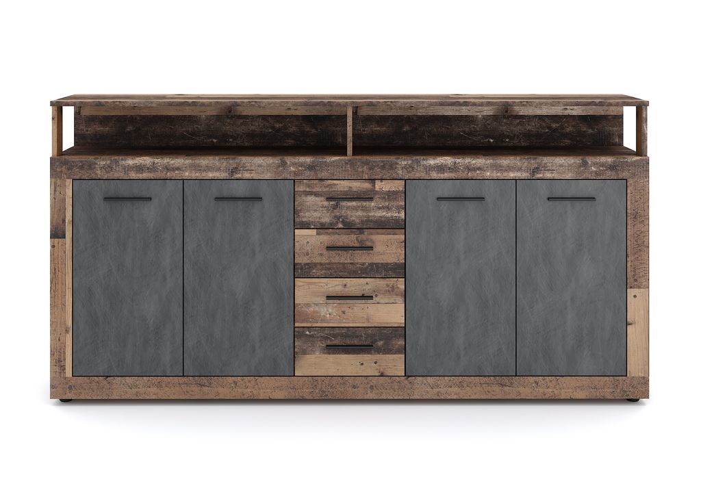 Loft Kommode Lunaris XXL, 4 Türen 4 Schubladen, Obrázek produktu 5