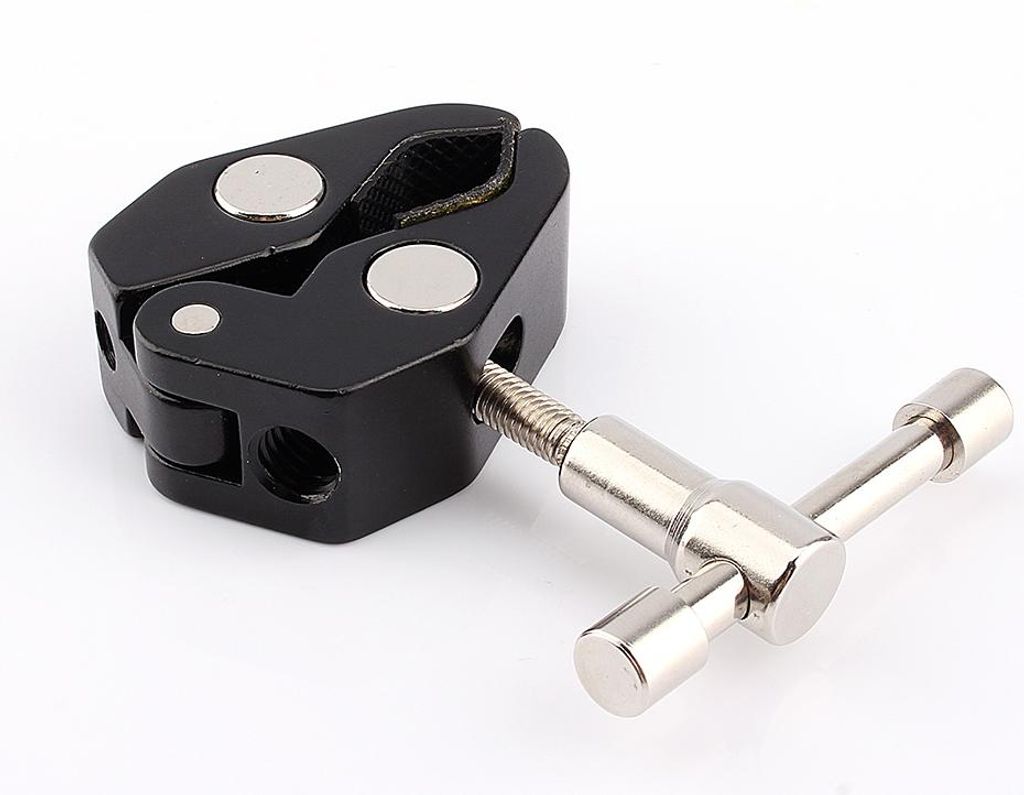 Magic Crab Zangenclip, Rutschfester Armclip Multifunktions-Armkrabbenklemmzange Cliphalterung Mit 1/4 "- und 3/8" -Schrauben fr DSLR-Kameras