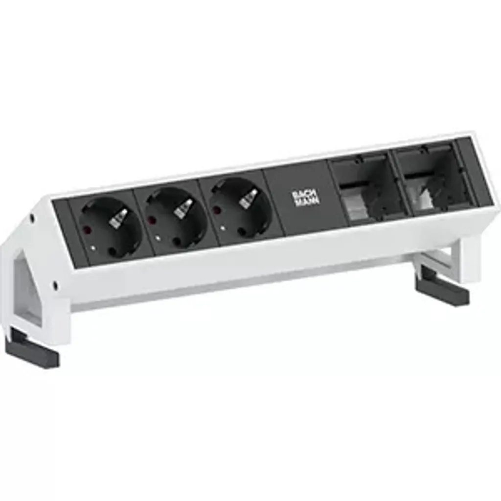 Presa Multipla Professionale Bachmann DESK 2 Nero 3 Prese GST18