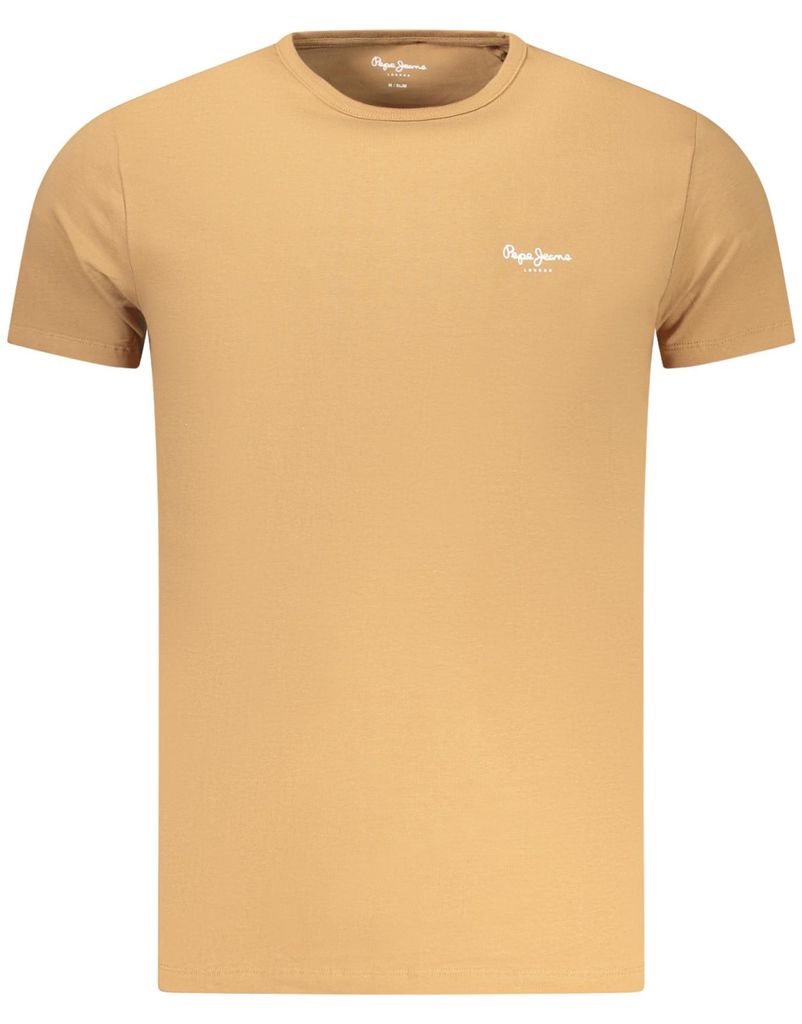 Herren-Kurzarmshirt in Braun – Schmaler Schnitt aus Baumwolle