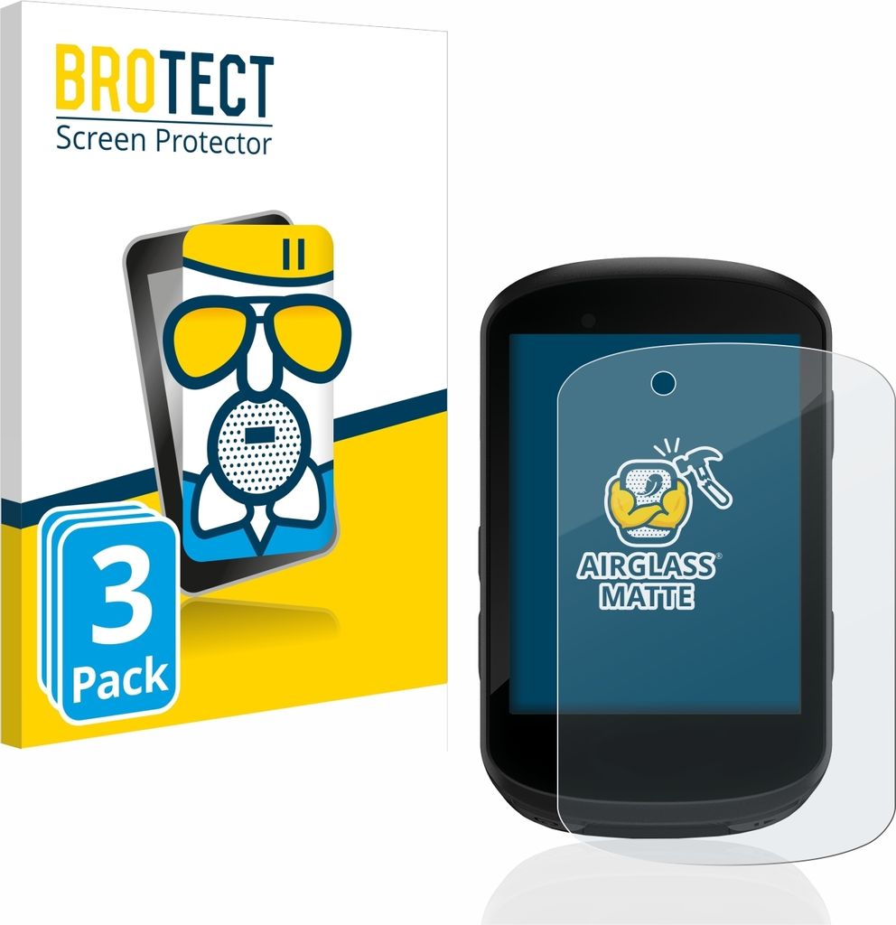 3x BROTECT Entspiegelungs Schutzglas für Garmin Edge 530 Schutzfolie Panzer Folie Glas Display Schutz matt