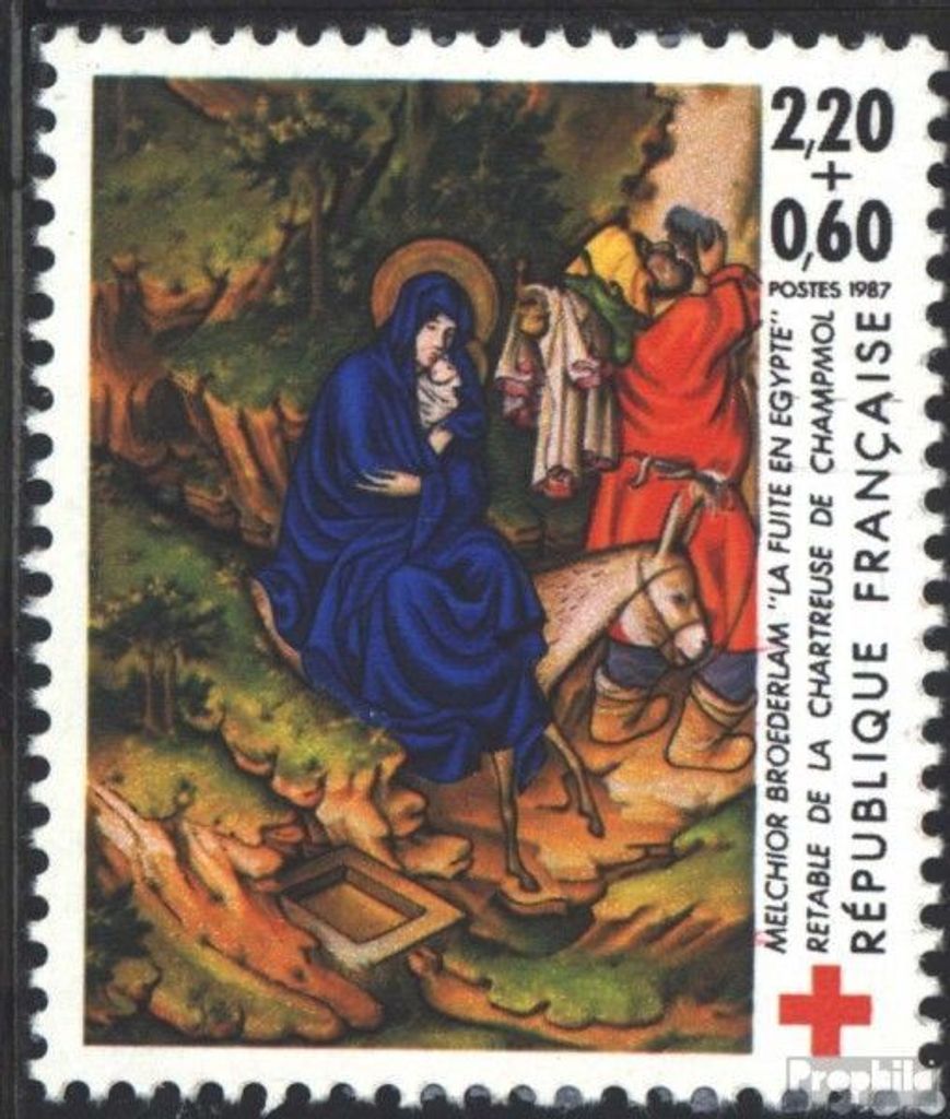 Briefmarken Frankreich 1987 Mi 2633A (kompl.Ausg.) gezähnt 12 1/2 : 12 3/4 postfrisch Rotes Kreuz