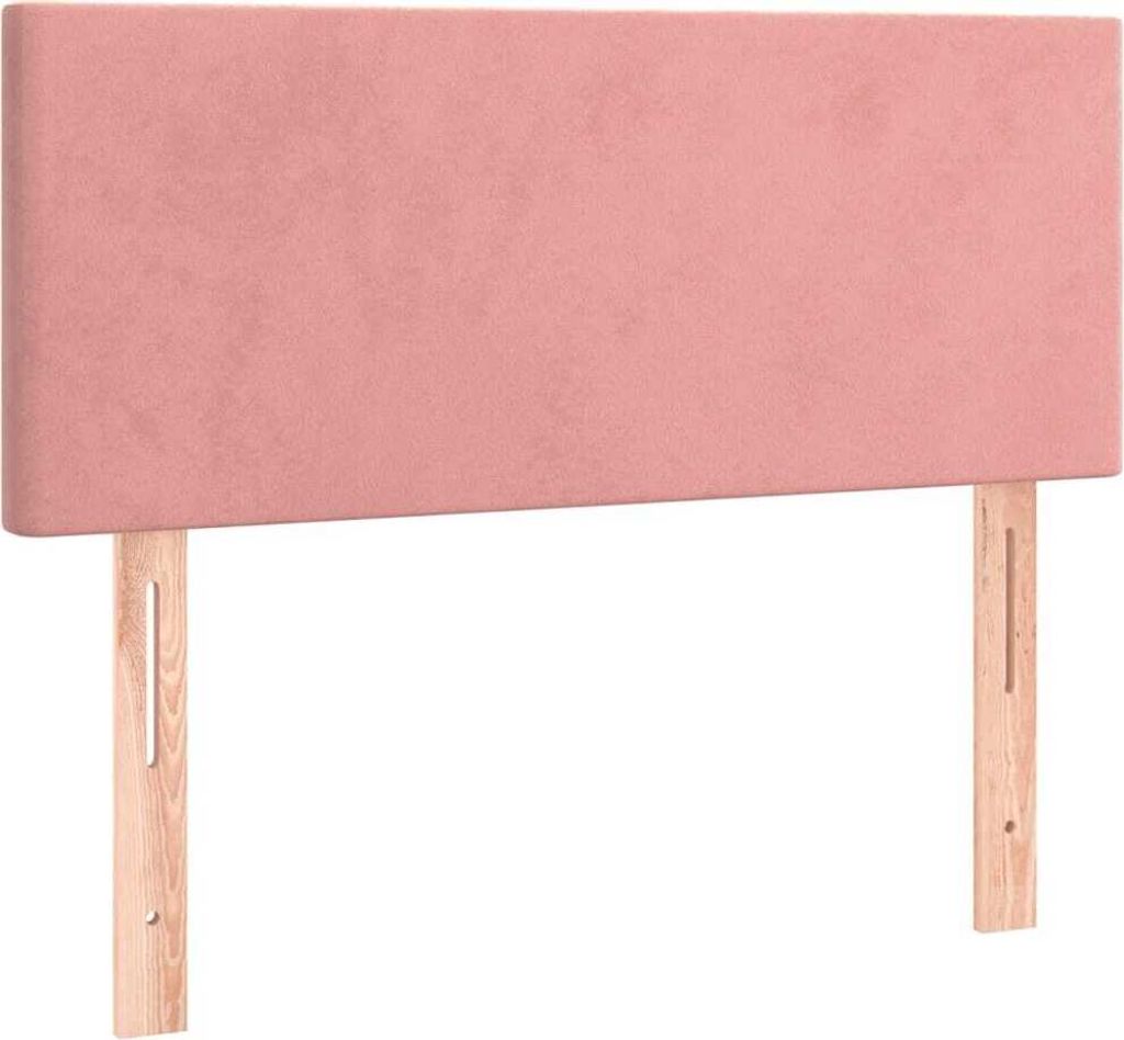 vidaXL Testiera Rosa 90x5x78/88 cm Velluto Immagine del prodotto 