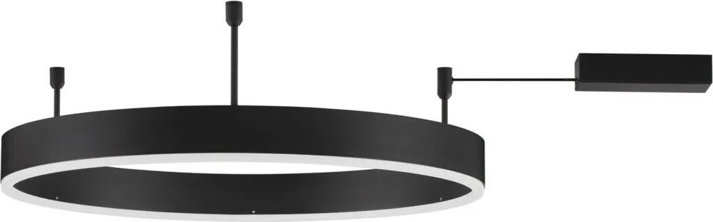 Plafonnier LED pour Salon et Bureau Noir 45W Ø 60cm - Éclairage Puissant