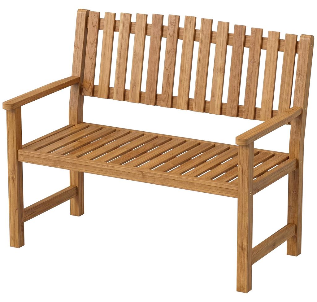 Outsunny tuinstoel, 2-persoons, weerbestendig, houten bank Productafbeelding 