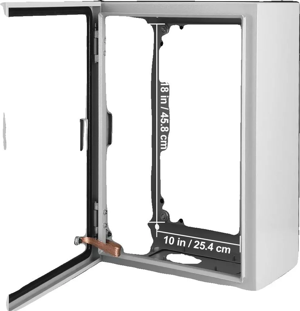 Coffret électrique mural étanche IP66 avec porte scellée 50x30x25 cm