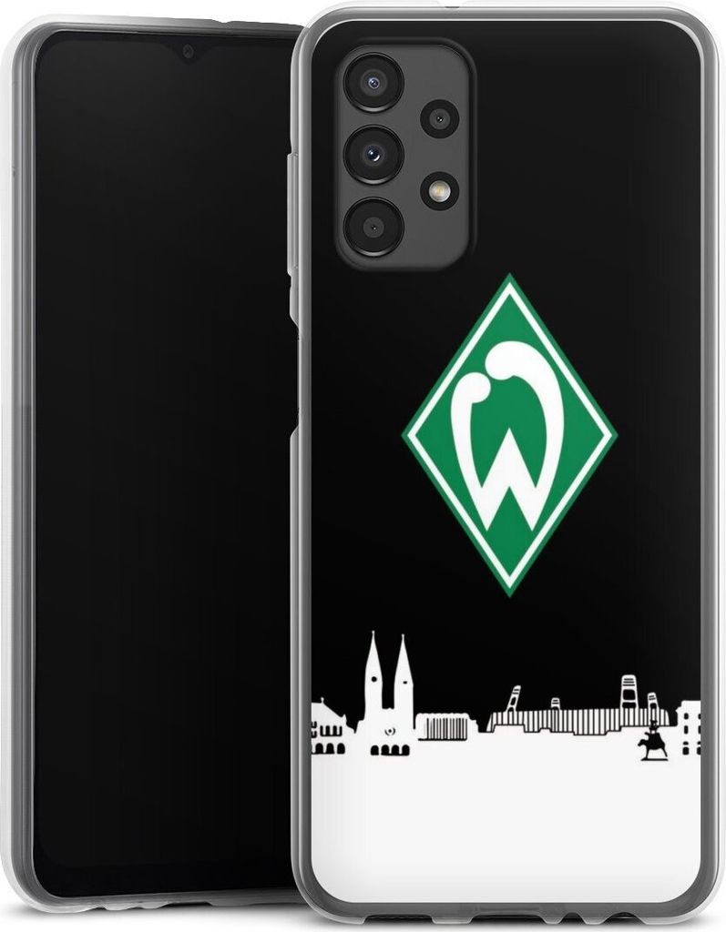 DeinDesign Handyhülle für Samsung Galaxy A13 4G Silikon Hülle Case Smartphone Schutzhülle Offizielles Lizenzprodukt SV Werder Bremen Skyline