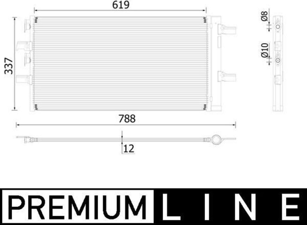 MAHLE AC 894 000P Kondensator Klimaanlage Klimakondensator für BMW 1 Schrägheck (F40) +Trockner