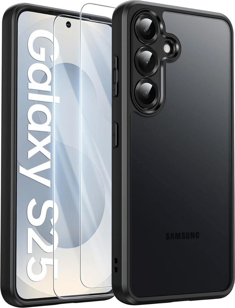 Hülle + 2X Schutzglas für Samsung Galaxy S25 5G Panzerfolie Display Case Full 9H