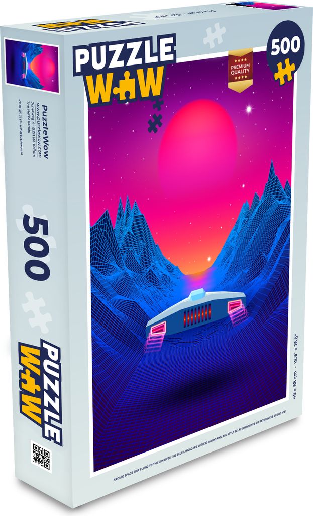 MuchoWow Puzzle 500 Teile Raumschiff - Arcade - Sci-Fi - Retro - Denken - Spiel - Toy