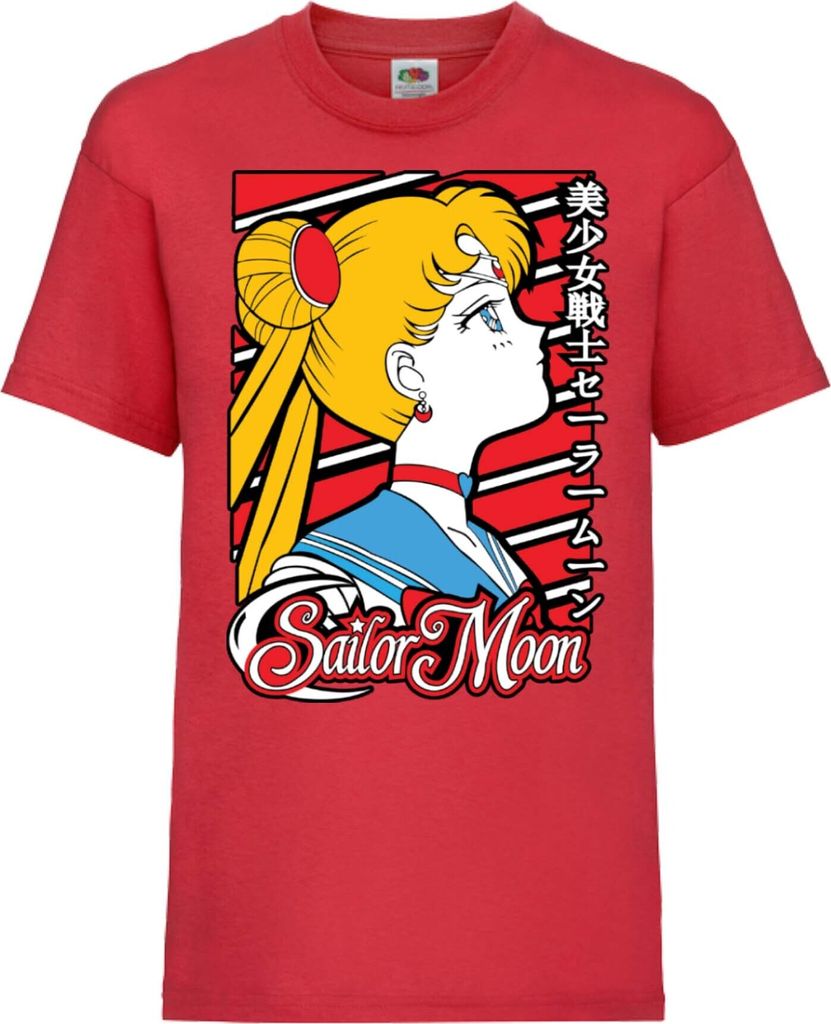 Kinder T-Shirt Sailor Anime Manga Moon 01, 3-4 Jahr - 104 / Rot