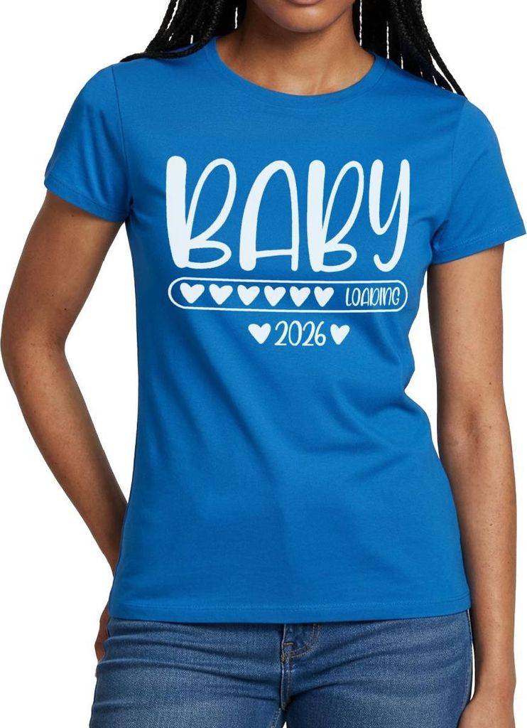 Spreadshirt Baby 2026 loading Frauen T-Shirt, M, Royalblau