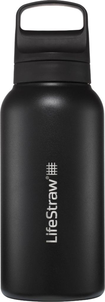 LifeStraw GO 2.0 Stainless Steel, Isolierte Trinkflasche mit Filter, Nordic Noir, 1000ml