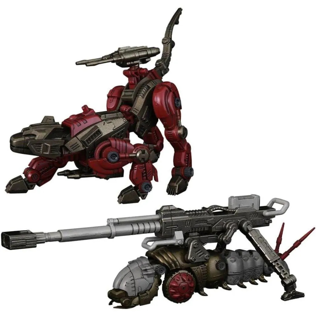 Maquette Robot Plastique Zoids Hell Cat et Canoly Molga Base Guards