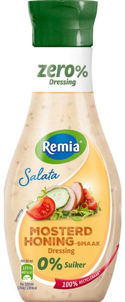 Remia Mosterd Honey Dressing Zero% 250 ml – Sauce moutarde Image du produit 