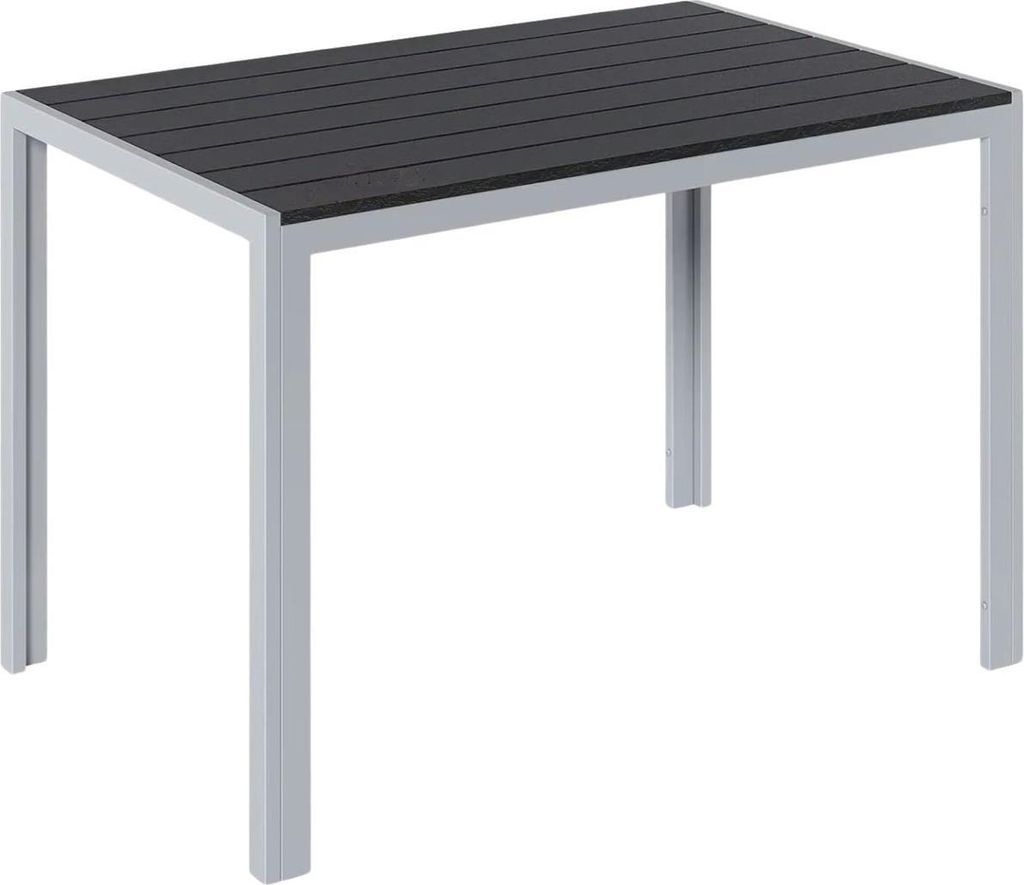 Gartentisch Valora – Gartentisch – Esstisch für Außen – Outdoor – Für Garten und Terrasse – Rechteckiger Aluminiumtisch mit Metall-Lat...