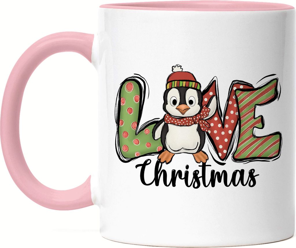 Love Christmas Tasse Rosa Geschenkidee Weihnachts-Fans Produktbild 