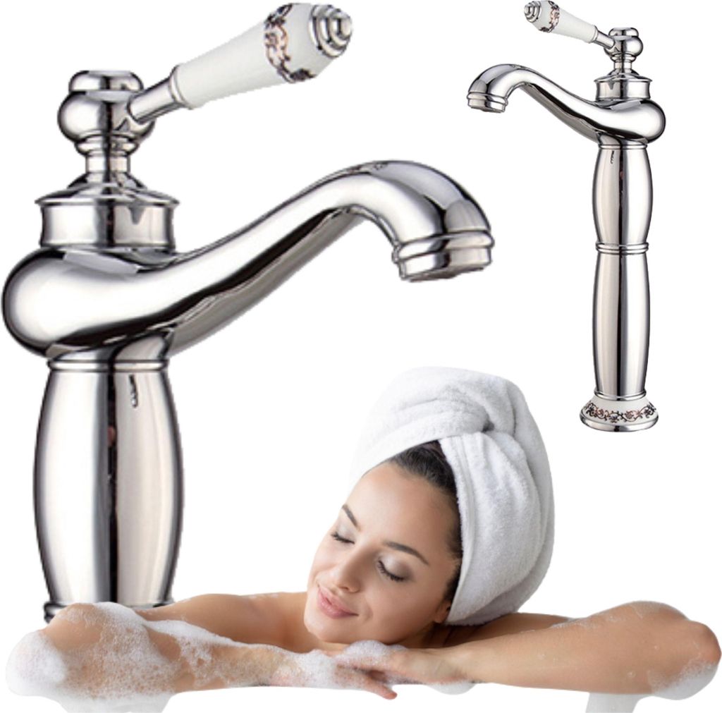 Silla | Wasserhahn Bad - Waschtischarmatur - Chrom - 30 cm Höhe - Badarmatur