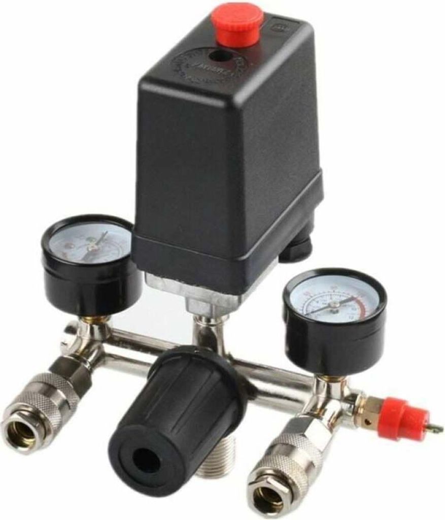 Druckregler mit Druckschalter für Kompressor, Druckschalter mit 2 Anzeigen