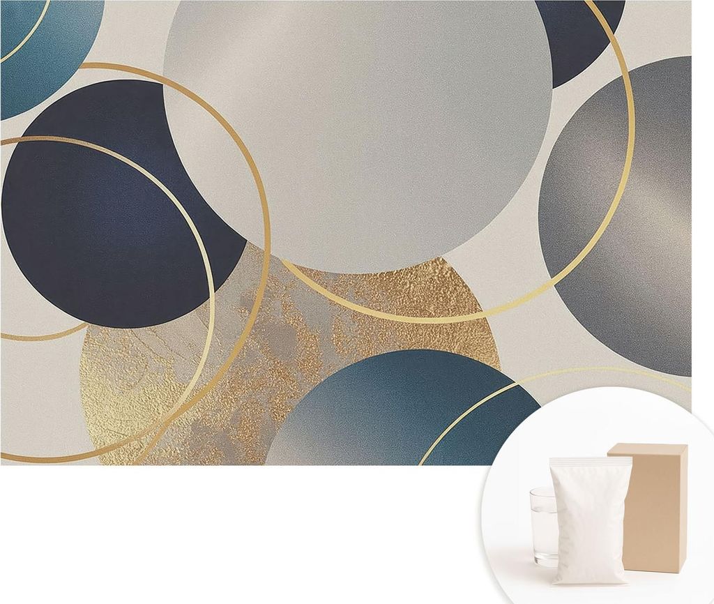 Fototapete - Wandbilder für Wohnzimmer - 104x70 cm - Dekorative Wandfolie - Modernes Design für Wanddekoration - Tapeten für Innenräume - Kreat...
