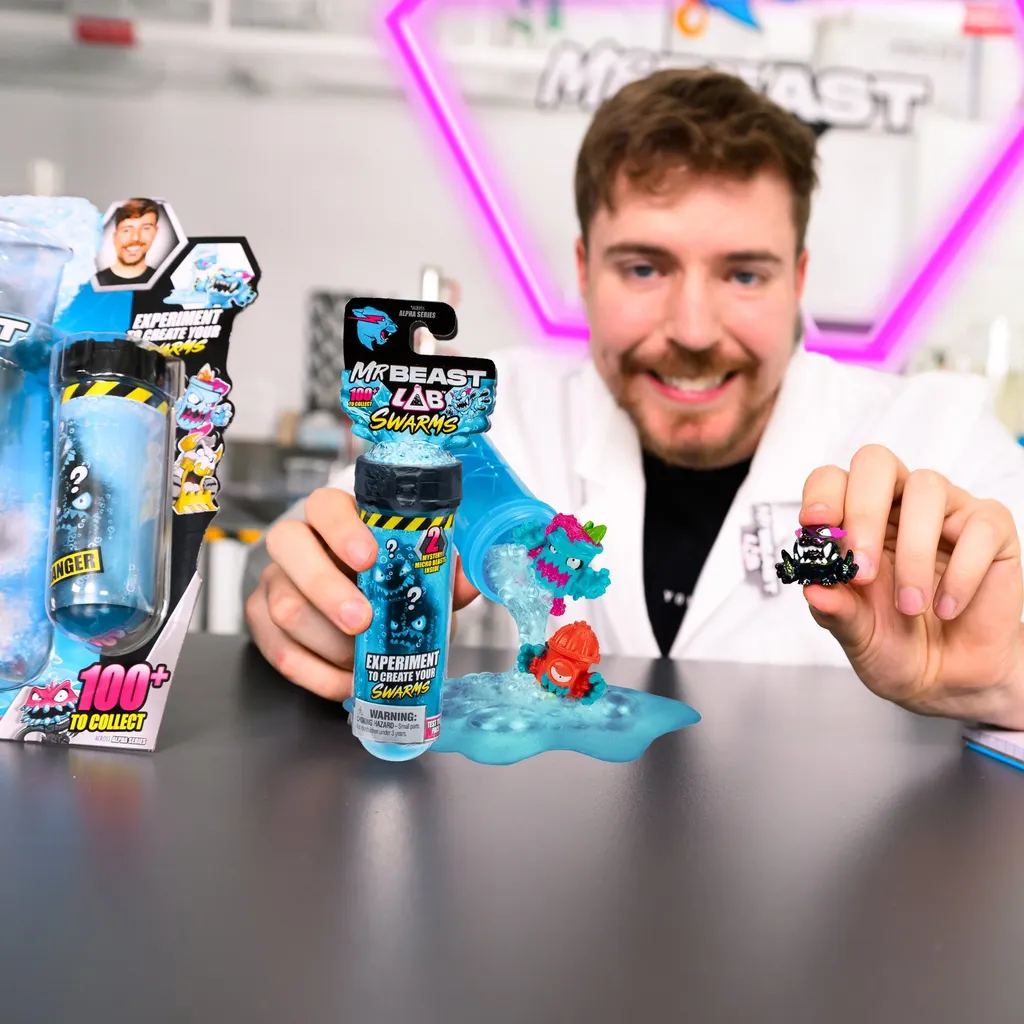 Figurines Mister Beast lab swarms 5 pack : pack de 5 micro bêtes