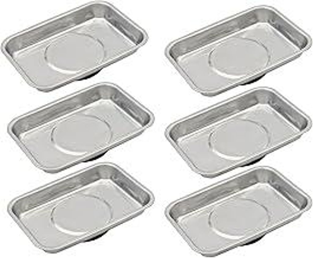 Magnetschale 6-tlg,Satz 95x65mm,Edelstahl Magnetische Werkzeugschale, Halten von Schrauben, Bohrer und Nägel, Hochleistungsmagnet, Verdicktes Magn...
