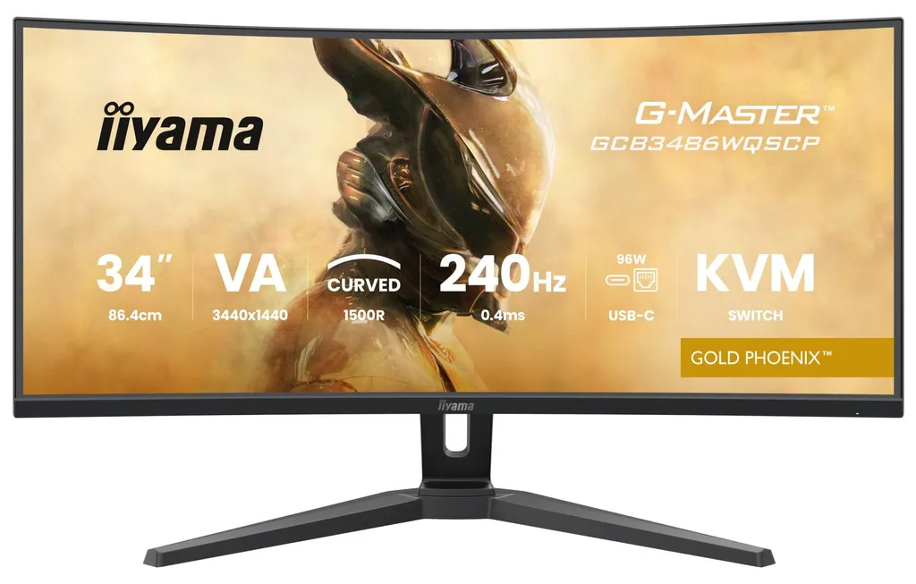 Moniteur 34" Iiyama GCB3486WQSCP-B1 Incurvé USB-C 21:9 - Noir