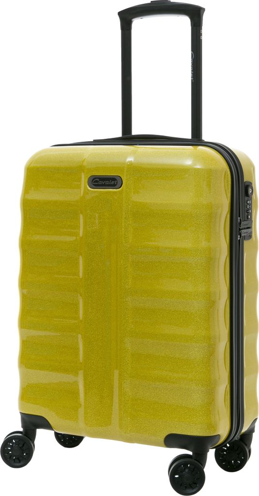 Handgepäck Koffer Cavalet TSA Trolley Kinder Glitzer Gold Gelb 55 cm Bowatex