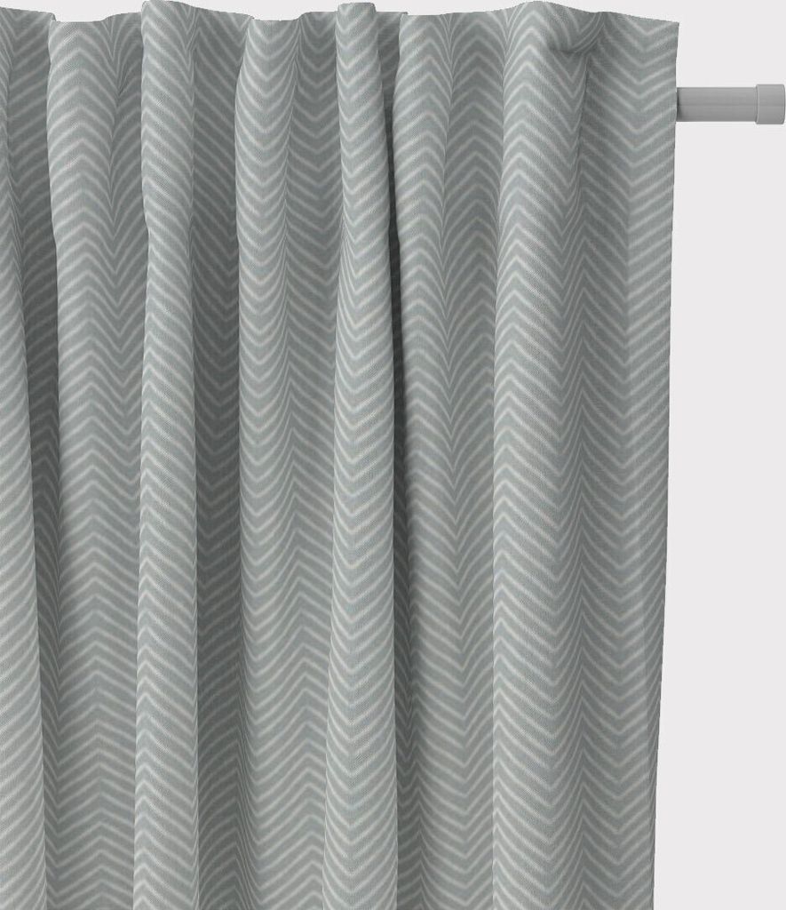 SCHÖNER LEBEN. Vorhang Pica ZickZack mint 245cm oder Länge wählbar aus Standardgrößen Aufhängung Smok-Schlaufenband