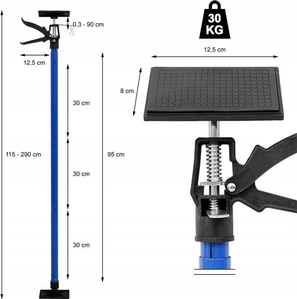 GEKO | support à une main, 115 cm à 290cm, inclinable à 45 Image du produit 