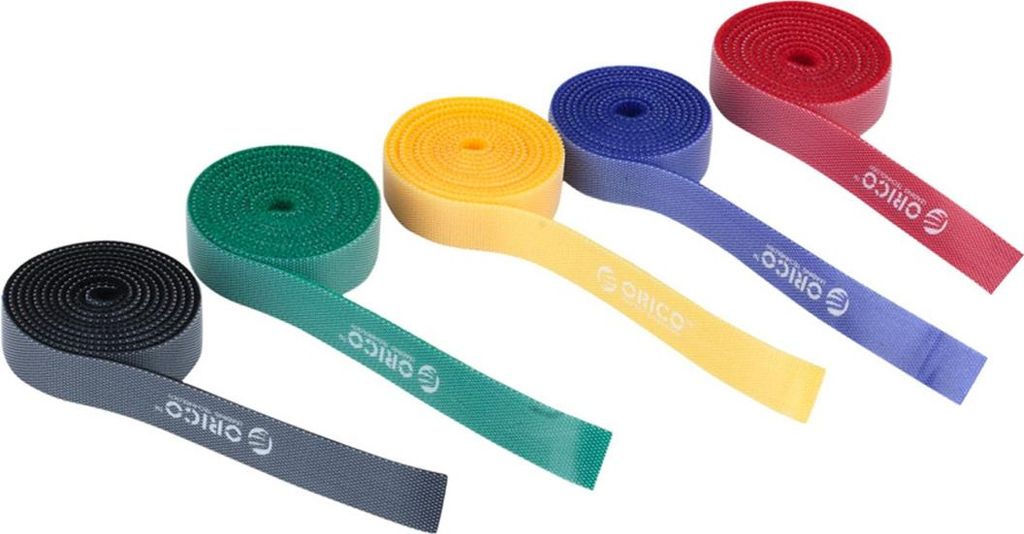 5 in 1 Kabelbinder mit Klettverschluss für Datenkabel 1 Meter Bunt Zubehör Kabel