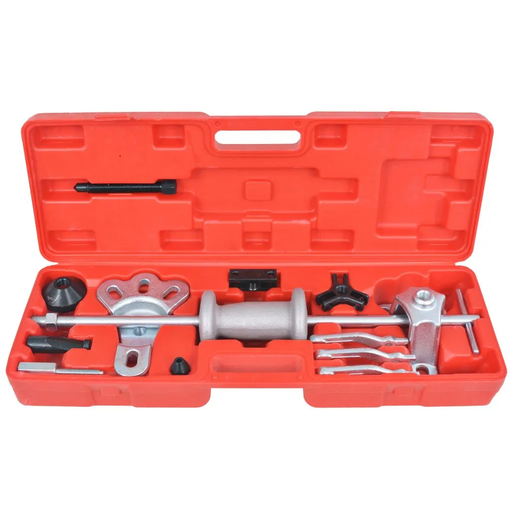 Extracteur à masse coulissante en acier forgé vidaXL, kit complet 17pcs