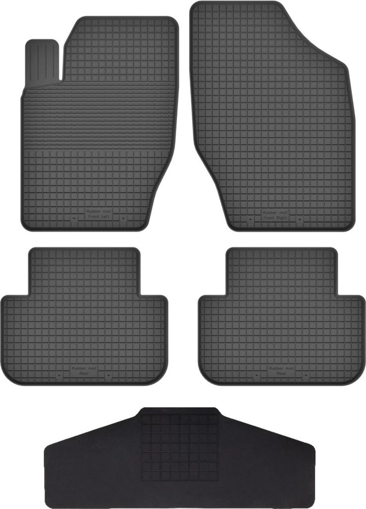 Gummi Fußmatten Set Für: Citroen C4 I (2004-2010) Gummimatten Schwarz