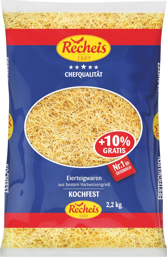 Recheis 2-Ei Fadennudeln 2000g Produktbild 