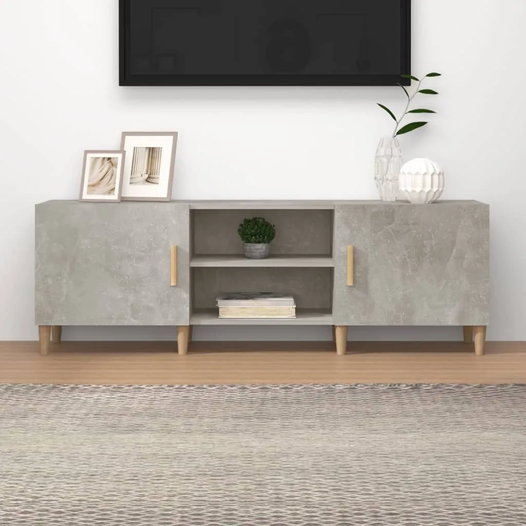 The Living Store Mobile TV grigio cemento 150x30x50 cm Materiale in legno