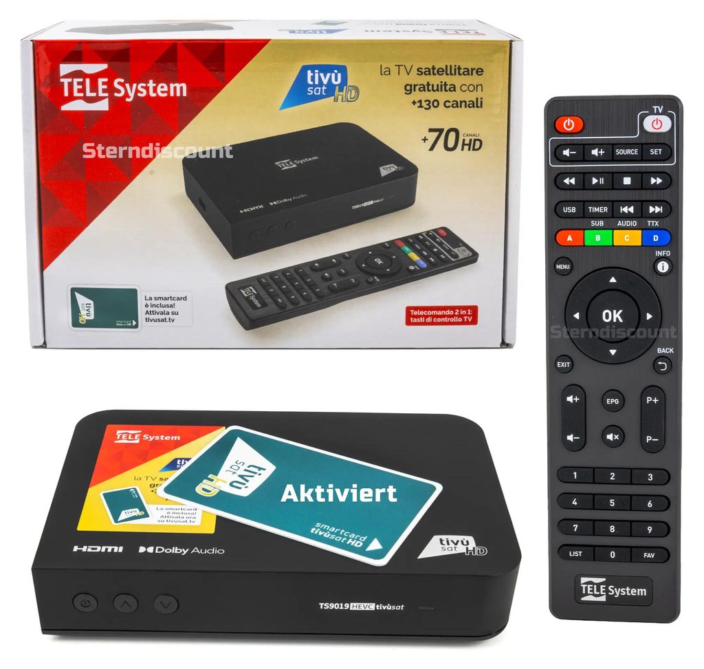 Tele System TS9019 HEVC Satellitenreceiver inkl. Produktbild 