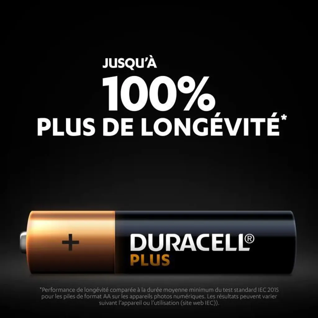 Duracell Plus MN2400 Micro AAA 1,5V - Pack de 24 Piles Alcalines Longue Durée